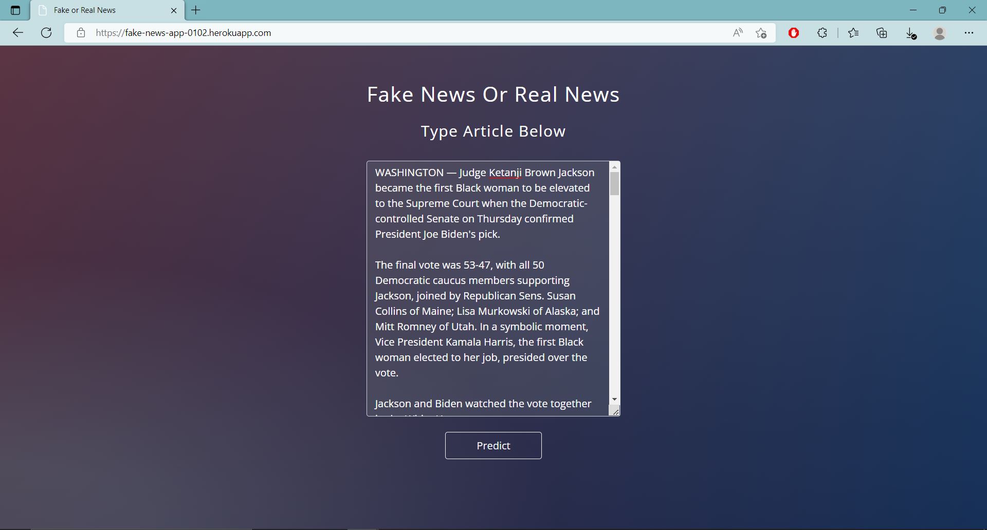 fake news detection